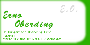 erno oberding business card